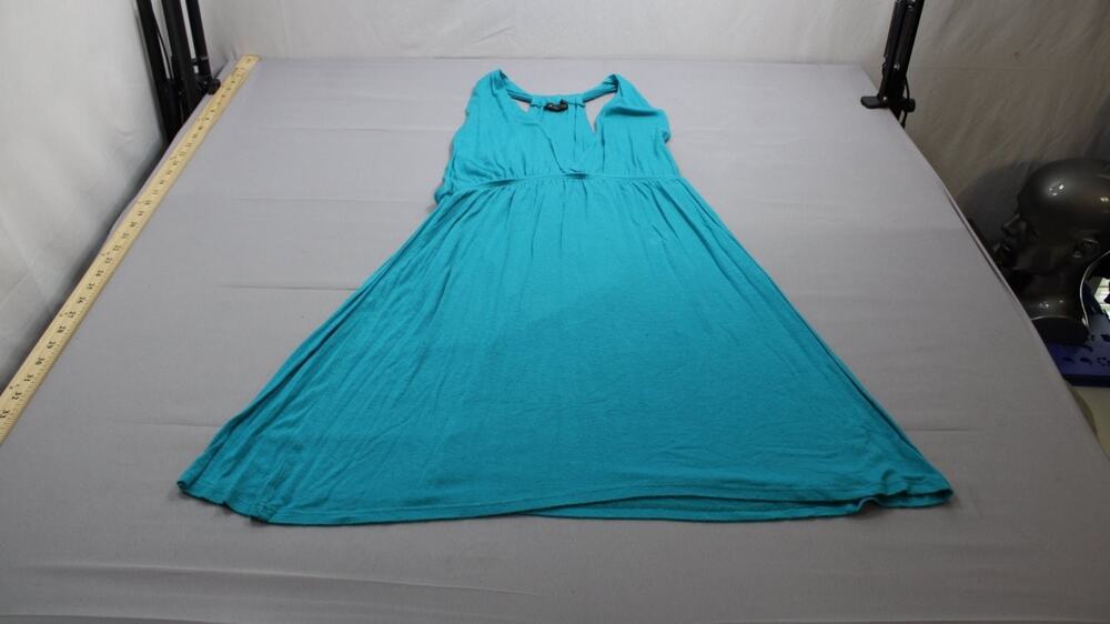 Stella Cruz Women's Teal Turquoise Sleeveless Racerback A-Line Sun Dress Medium